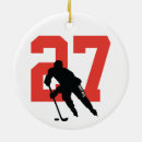 Search for ice hockey christmas tree decorations Red