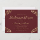 Search for red rehearsal dinner invitations Elegant