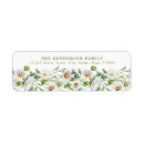 Search for white daisy return address labels Pretty
