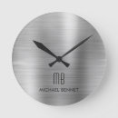 Search for metal clocks Monogrammed