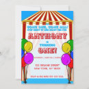 Search for red and white circus tent invitations Party