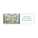 Search for woodland creature return address labels Whimsical