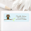 Search for blue owl return address labels Baby shower