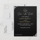 Search for black and white save the dates postcards Modern