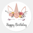 Search for flower happy birthday stickers Girl