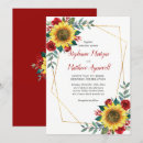 Search for red sunflower wedding invitations Floral