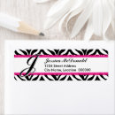 Search for monogram zebra pattern cards invites Chic