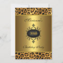 Search for leopard 70th birthday invitations Gold