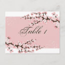 Search for cherry blossom wedding table cards White