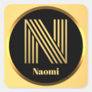 Search for monogram letter n stickers Black