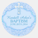Search for blue damask christening stickers Baptism