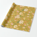 Search for peach flowers wrapping paper Yellow
