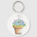 Search for flowering pansy key rings Blue