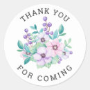 Search for purple floral thank you stickers Watercolor