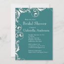 Search for teal bridal shower invitations Vintage
