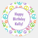 Search for colourful peace sign stickers Pink