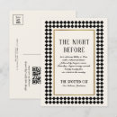 Search for postcard rehearsal dinner invitations Black and white