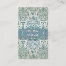 Search for blue damask business cards Ornate