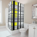 Search for yellow and gray shower curtains Stripes
