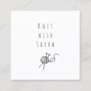 Search for knitting business cards Minimalist