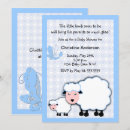 Search for lamb baby boy shower invitations Blue