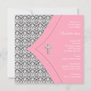 Search for pink black christening invitations Girl