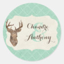 Search for deer wedding stickers Antlers