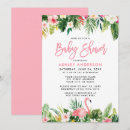 Search for tropical floral baby shower invitations Pink