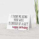 Search for funny for wife birthday cards For him