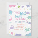 Search for funny 3rd birthday invitations Three rex