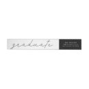 Search for graduate script return address labels Black and white