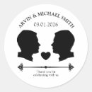 Search for two grooms stickers Elegant