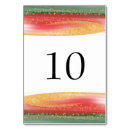 Search for gold and red table cards Number