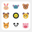 Search for animal faces stickers Cute