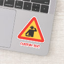 Search for yellow road sign stickers Warning