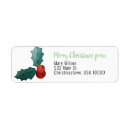 Search for holly leaf return address labels Traditional
