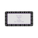 Search for purple and grey return address labels Black