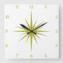 Search for olive green clocks Mid century modern
