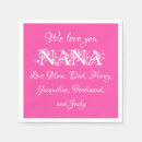 Search for family napkins Girly