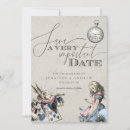 Search for alice in wonderland save date invitations Elegant