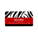 Search for red zebra return address labels Wild