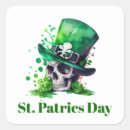 Search for shamrock skull stickers Green