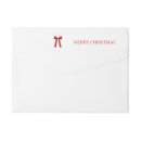 Search for red bow return address labels Merry christmas