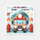 Search for fire truck napkins Sound the alarm