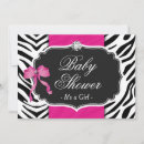 Search for zebra baby girl shower invitations Elegant