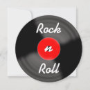 Search for rock n roll birthday invitations Retro