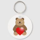 Search for bear with heart key rings Teddy