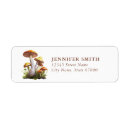Search for mushroom return address labels Whimsical
