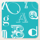 Search for decorated letter coasters Blue