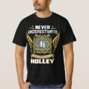 Search for holley tshirts Never underestimate